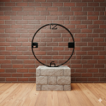 Obręcz stalowa pod zegar z cyframi LOFT